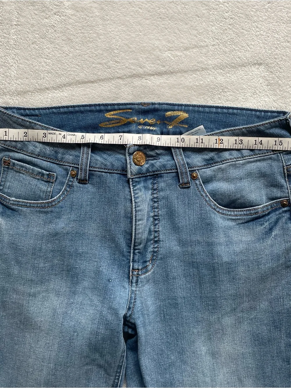 Seven7 Jeans Ankle Cropped Denim Jeans size 6 - Picture 10 of 12
